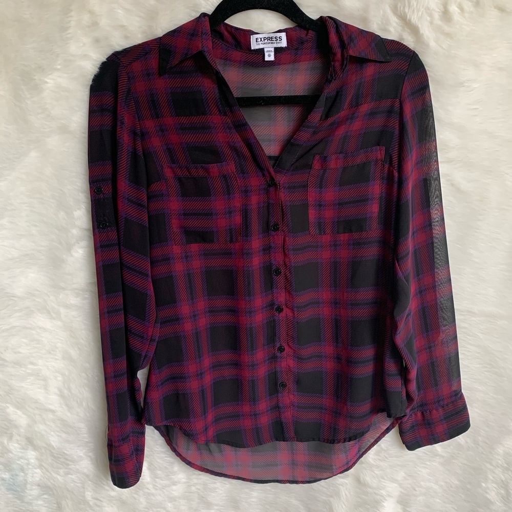 Express plaid portofino shirt